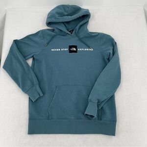 THE NORTH FACE Women’s Hooded Sweatshirt Blue with logo size: small